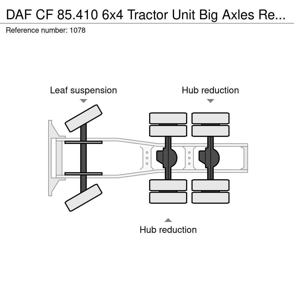DAF CF 85.410 6x4 Tractor Unit Big Axles Retarder Good Ťahače