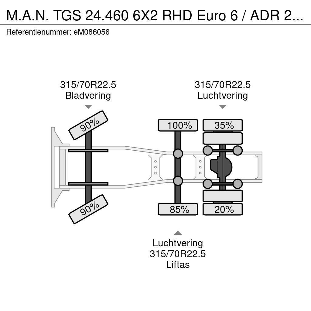 MAN TGS 24.460 6X2 RHD Euro 6 / ADR 25/07/24 Ťahače