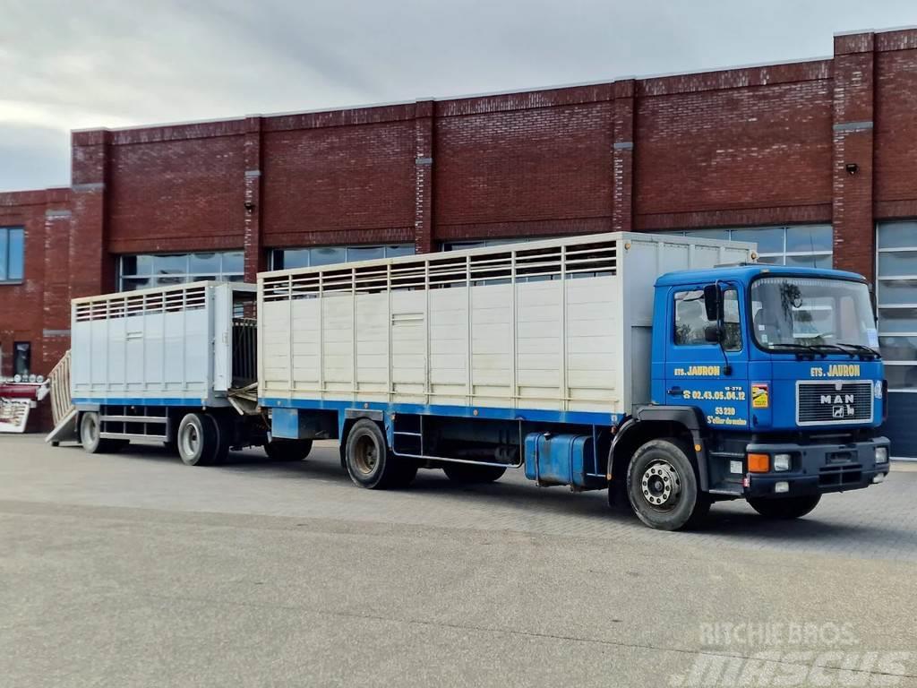 MAN 19.372 4x2 Livestock Guiton - Truck + Trailer - Ma Nákladné automobily na prepravu zvierat