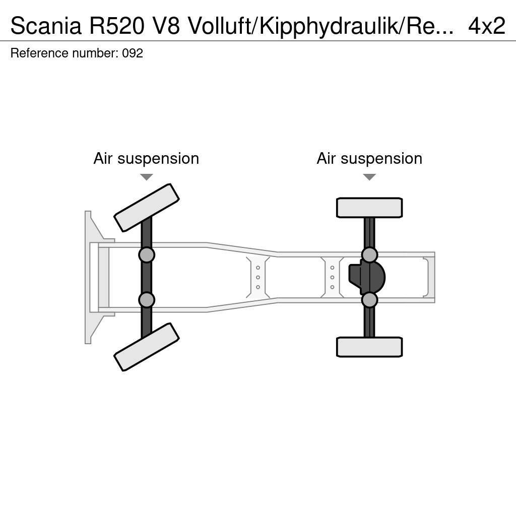Scania R520 V8 Volluft/Kipphydraulik/Retarder/Standklima Ťahače