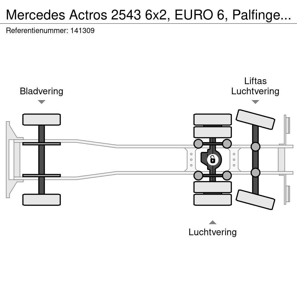 Mercedes-Benz Actros 2543 6x2, EURO 6, Palfinger, Retarder Hákový nosič kontajnerov