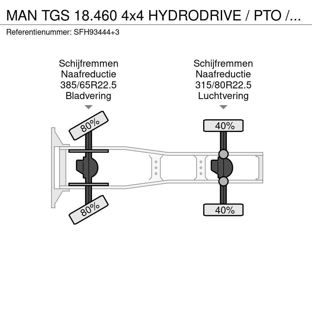 MAN TGS 18.460 4x4 HYDRODRIVE / PTO / GROS PONTS - BIG Tractor Units