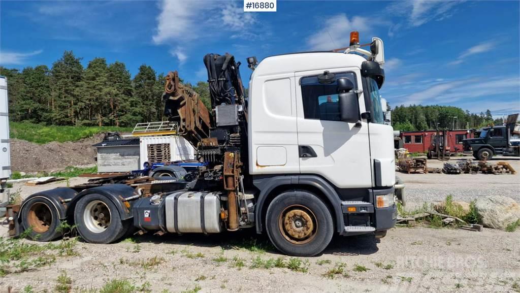 Scania R124 6x2 crane tractor w/ 33 t/m Hiab crane Crane trucks