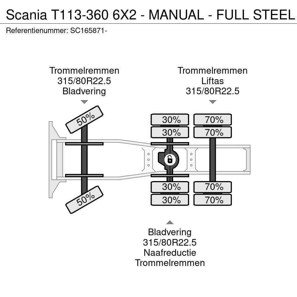 Scania T113-360 6X2 - MANUAL - FULL STEEL Ťahače