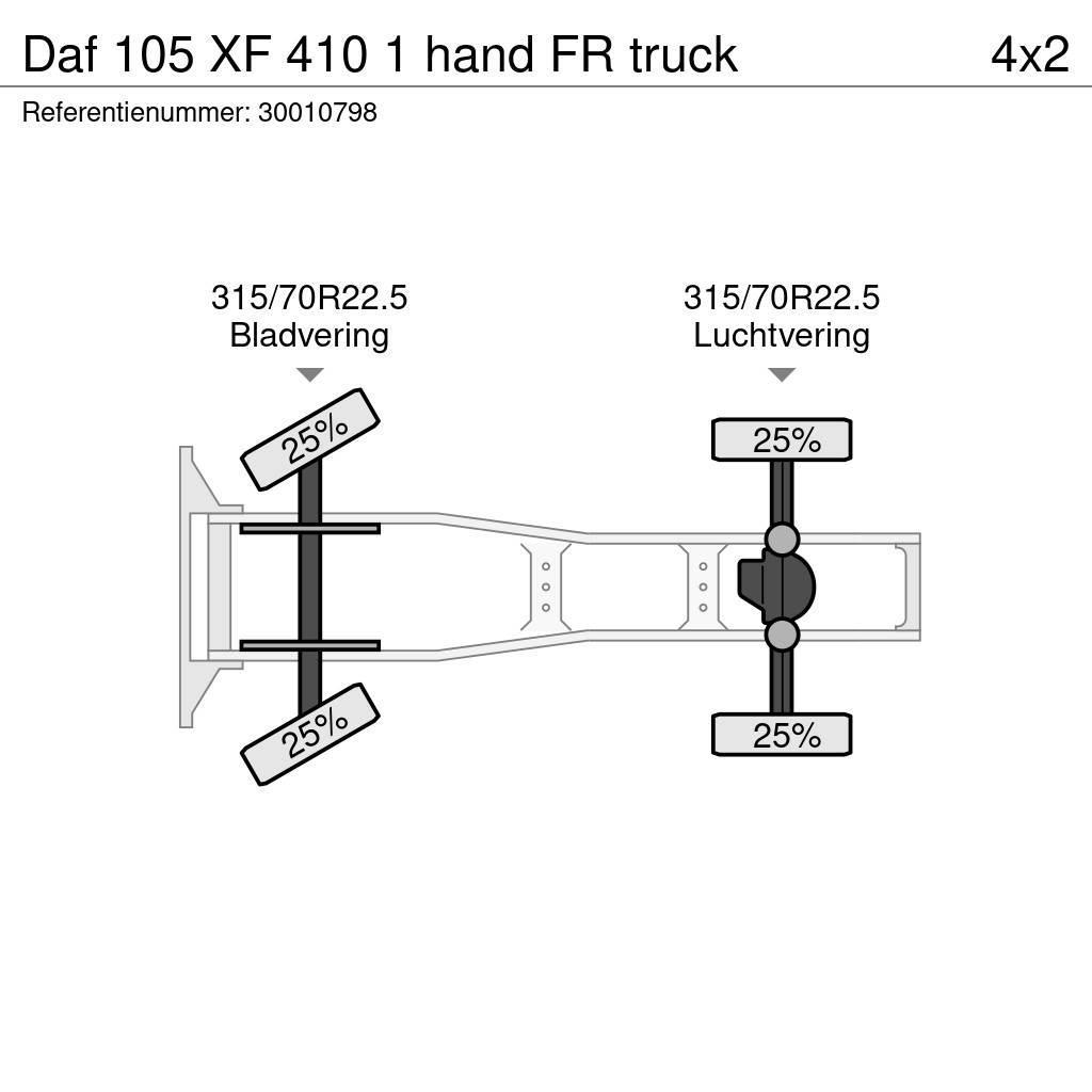 DAF 105 XF 410 1 hand FR truck Ťahače