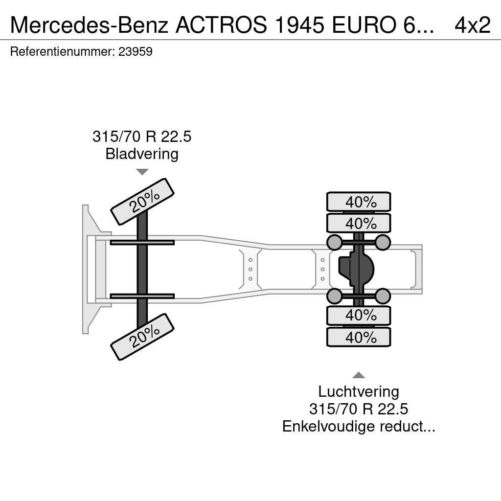 Mercedes-Benz ACTROS 1945 EURO 6 651.000KM Ťahače