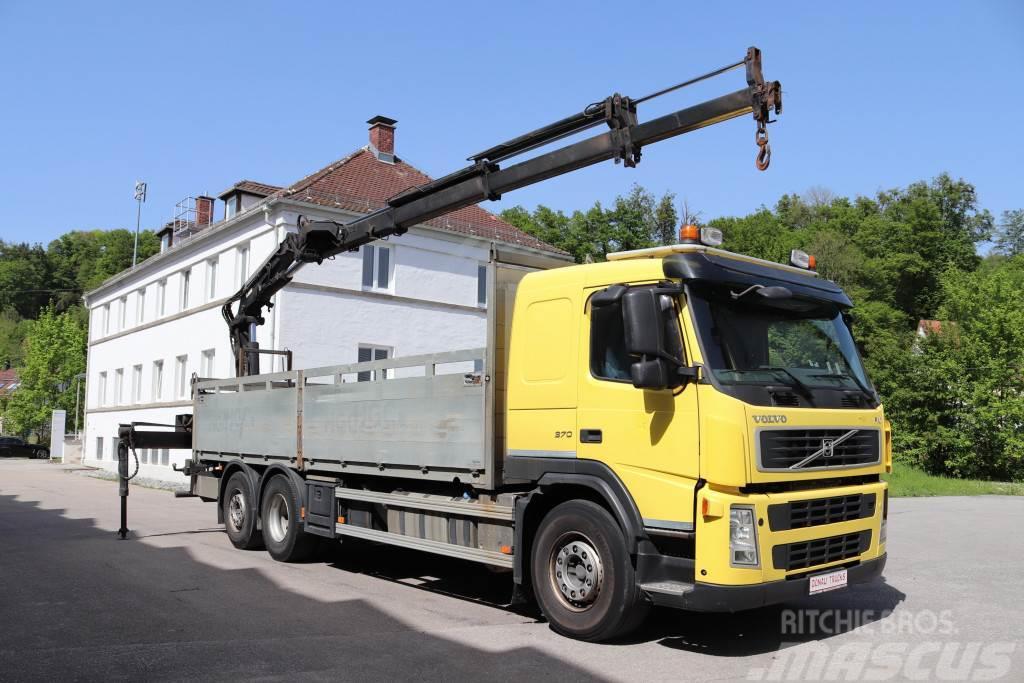 Volvo FM370 E5 6x2 VEB Kran Atlas 190.2E-A4 Funk Plošinové nákladné automobily/nákladné automobily so sklápacími bočnicami