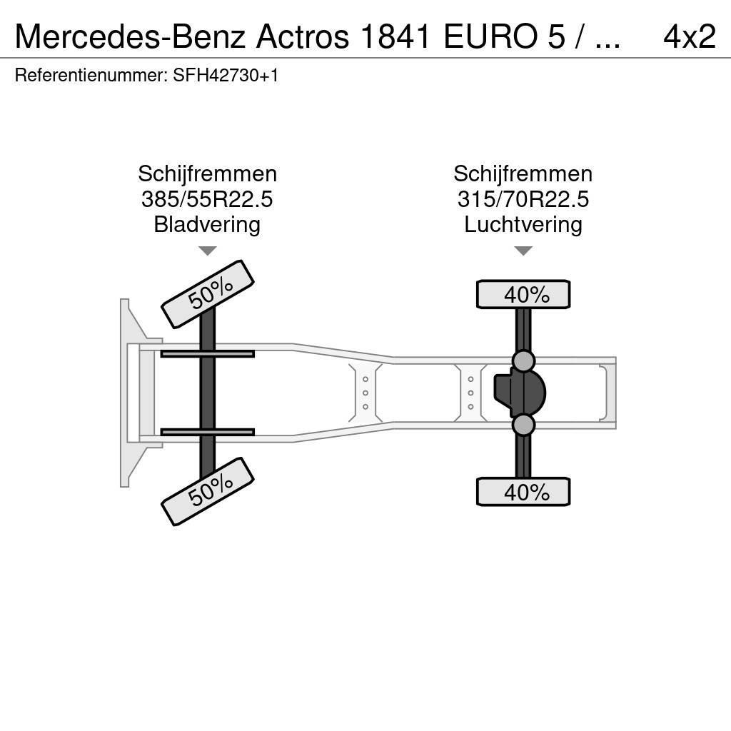 Mercedes-Benz Actros 1841 EURO 5 / PTO / AIRCO / BIG AXLES -GROS Tractor Units