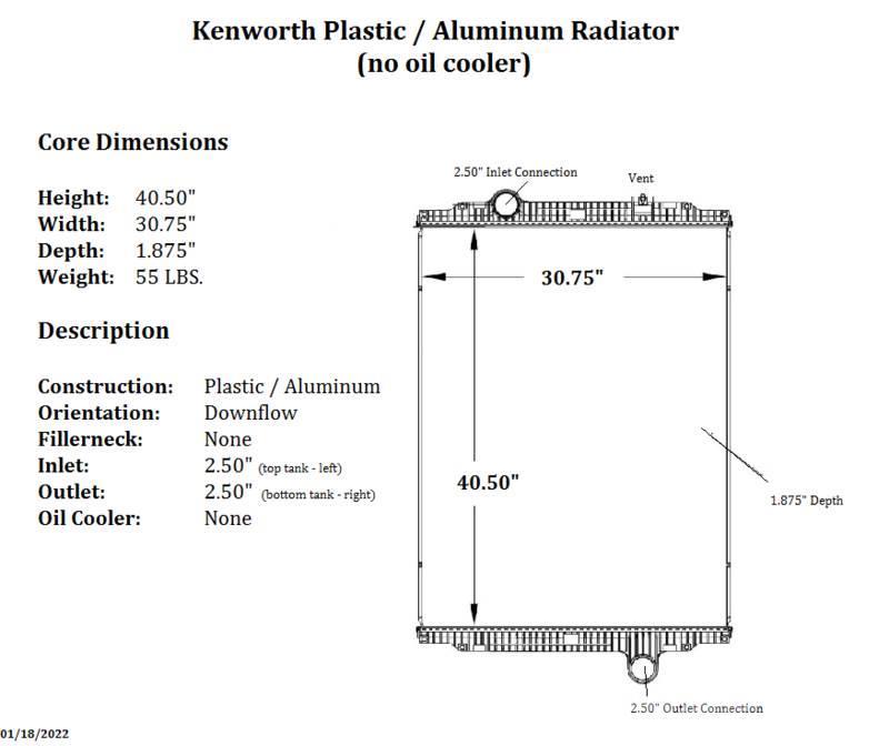 Kenworth T660 Radiátory