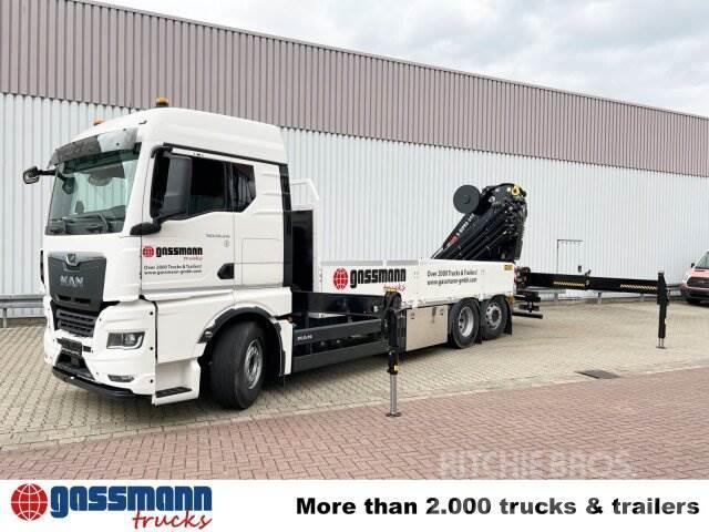 MAN TGX 26.510 6x2-4 LL, Heckkran Hiab X-HiPro 548 Plošinové nákladné automobily/nákladné automobily so sklápacími bočnicami