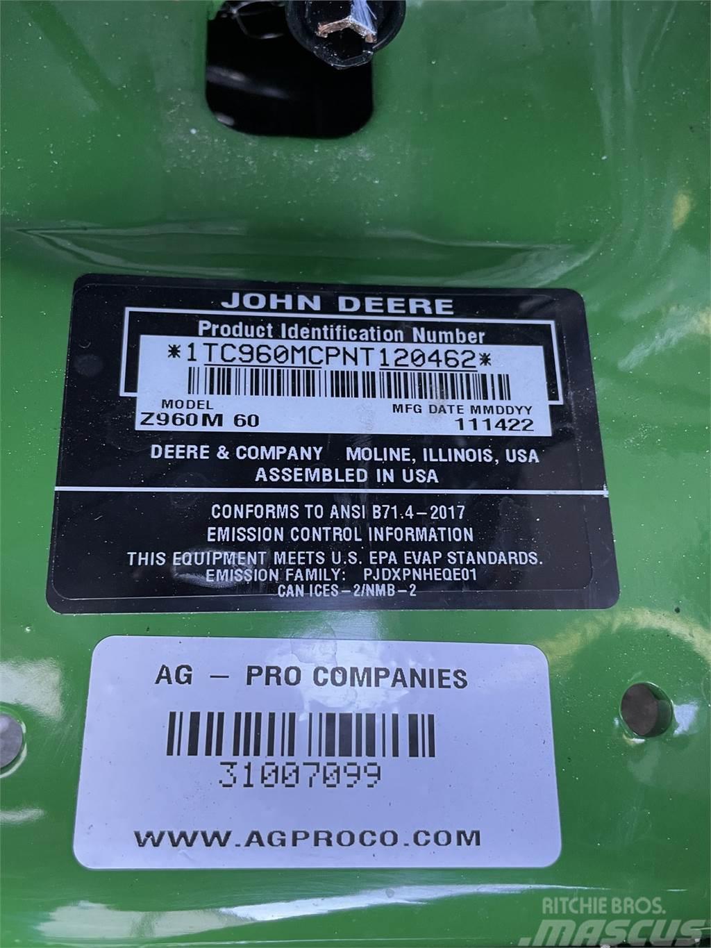 John Deere Z960M Kosačky s nulovým polomerom otáčania