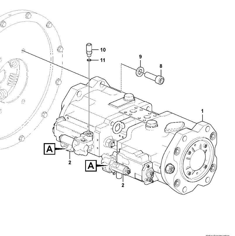 Volvo EC300D EC350D Main Pump 14632316 K5V160DT Transmission