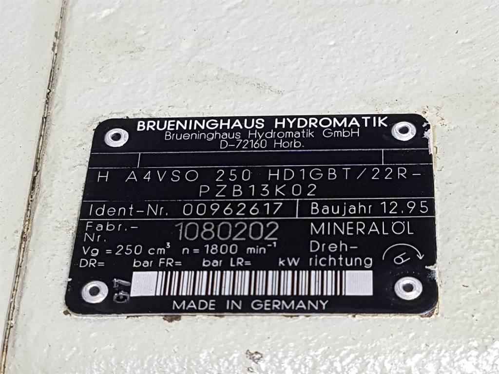 Brueninghaus Hydromatik H A4VSO250HD1GBT/22R - R910962617 - Drive pump Hydraulics