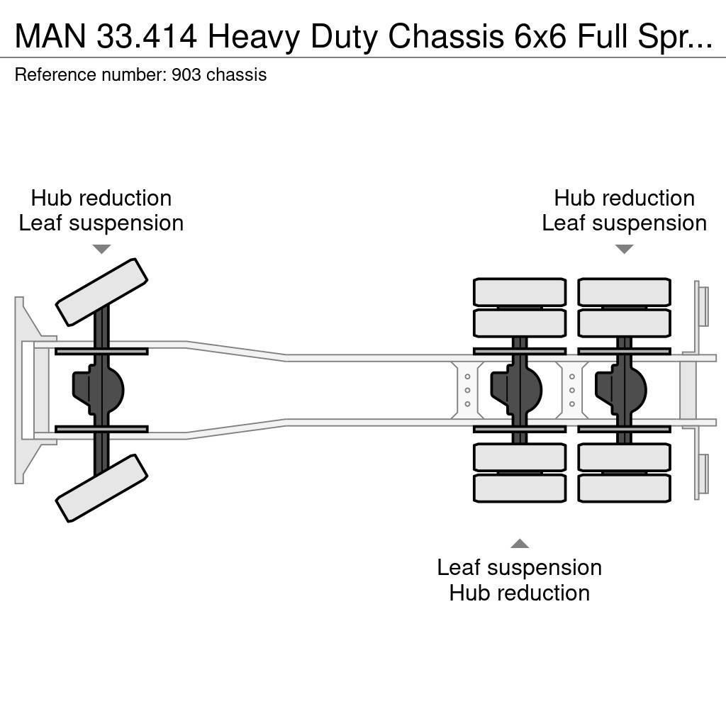 MAN 33.414 Heavy Duty Chassis 6x6 Full Spring Suspensi Chassis Cab trucks