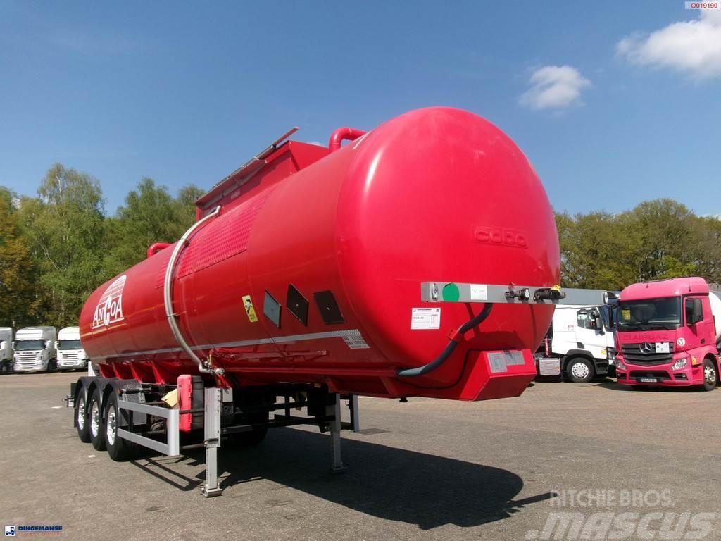 Cobo Bitumen tank inox 34 m3 / 1 comp Tanker semi-trailers