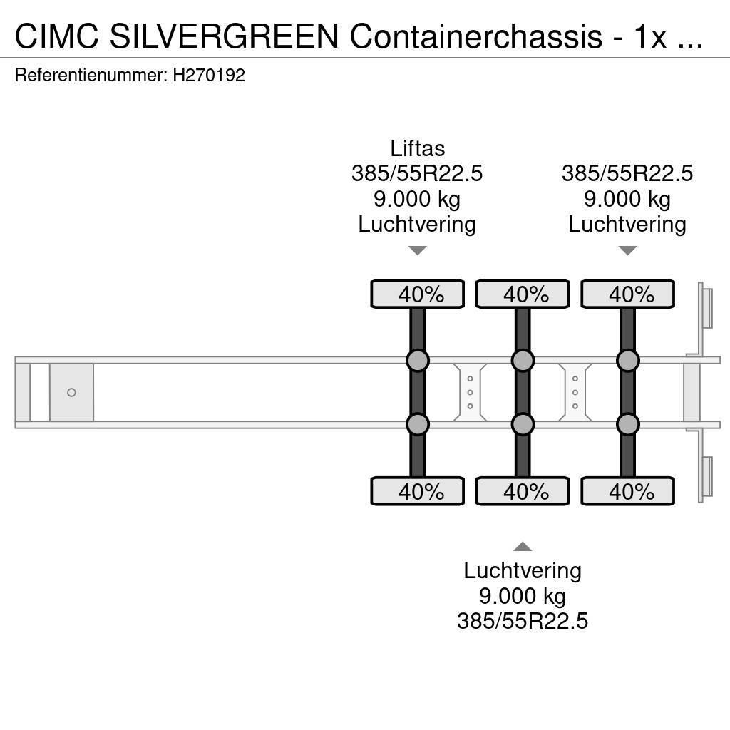CIMC Silvergreen Containerchassis - 1x 20FT 2x 20FT 1x Containerframe semi-trailers