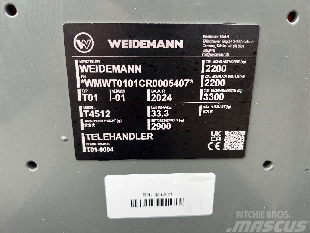 Weidemann 4512 Telehandlers for agriculture