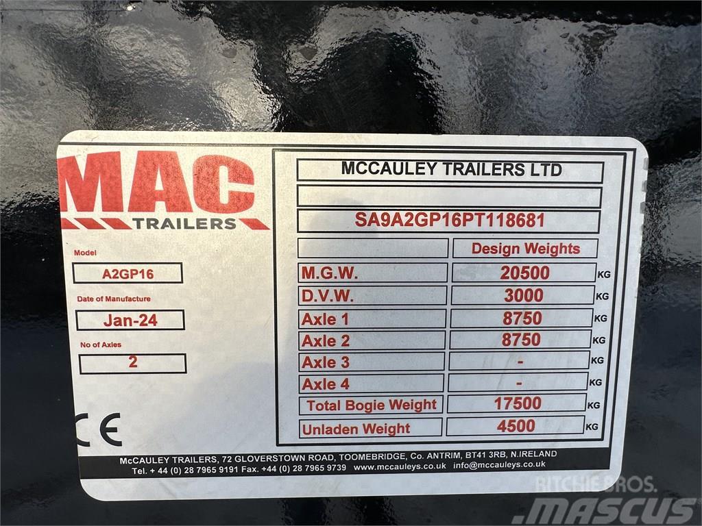 MAC A2GP16 Tipper trailers