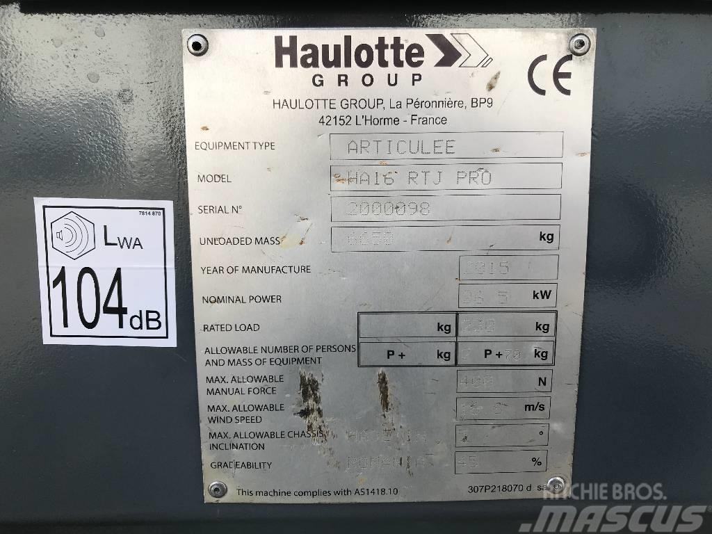 HAULOTTE HA16 RTJ PRO Articulated boom lifts