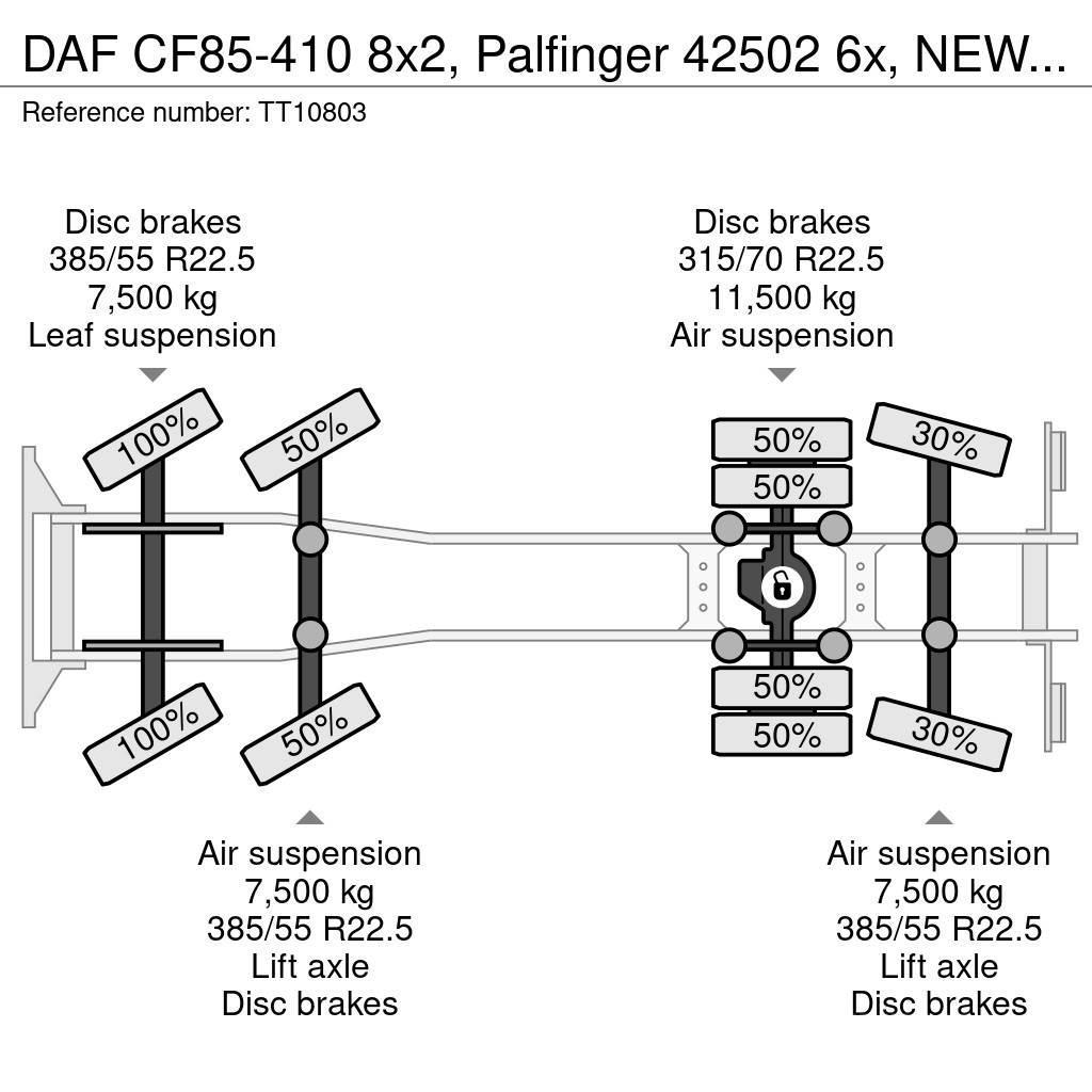 DAF CF85-410 8x2, Palfinger 42502 6x, NEW Engine All terrain cranes
