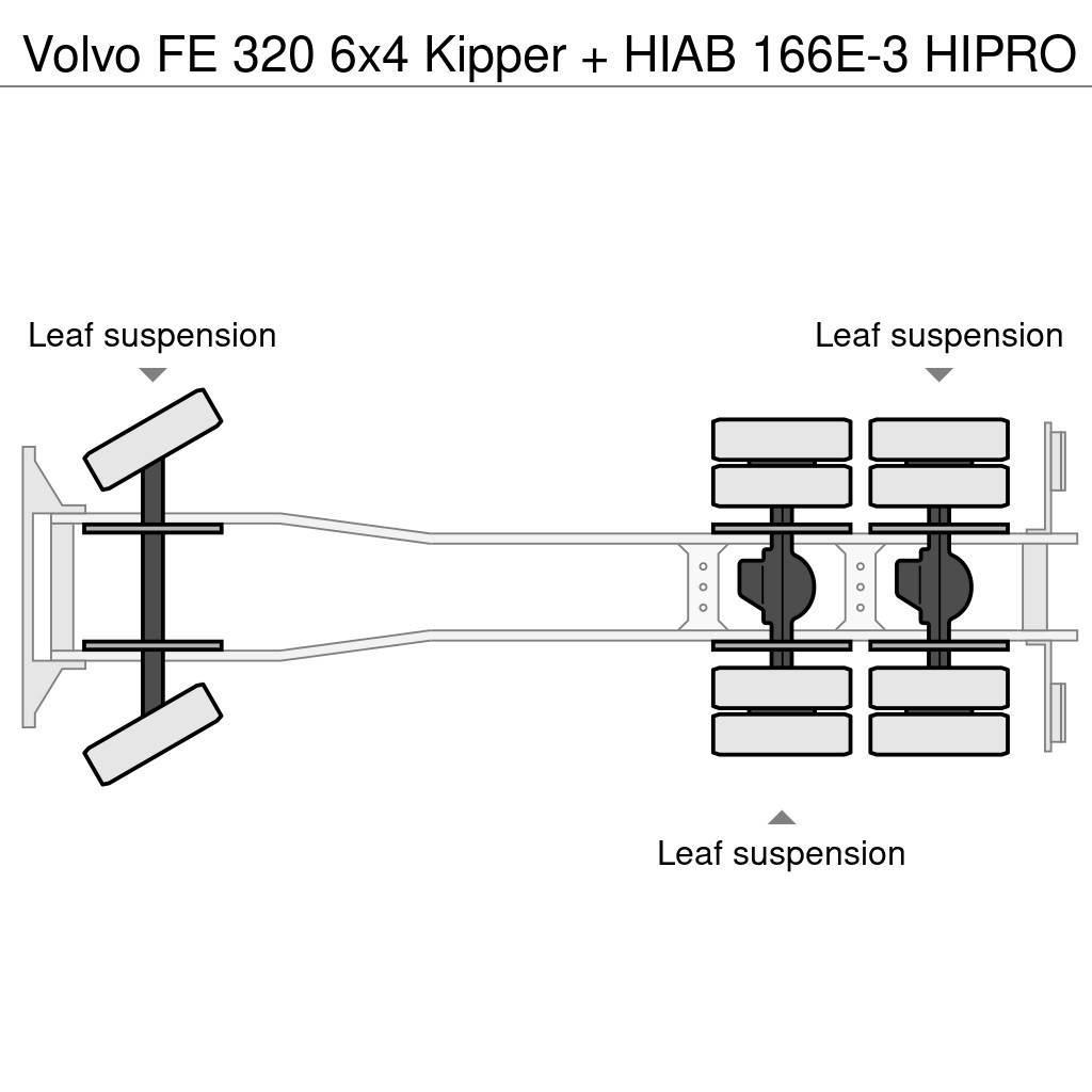 Volvo FE 320 6x4 Kipper + HIAB 166E-3 HIPRO Tipper trucks