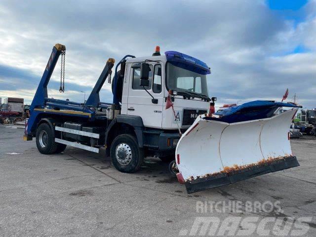 MAN 19.293 4X4 snowplow, for containers vin 491 Cable lift demountable trucks