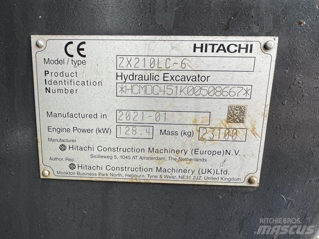 Hitachi ZX 210 LC-6 Pásové rýpadlá