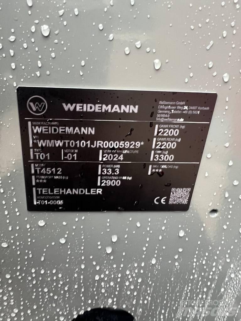 Weidemann 4512 Teleskopické nakladače pre poľnohospodárstvo