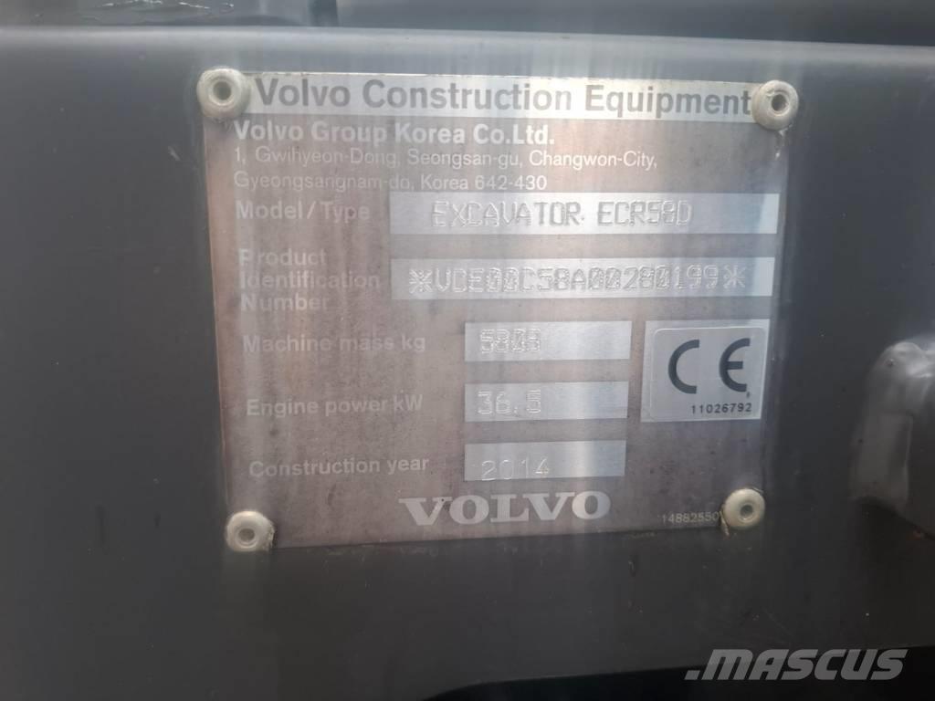 Volvo ECR 58 D Mini rýpadlá < 7t