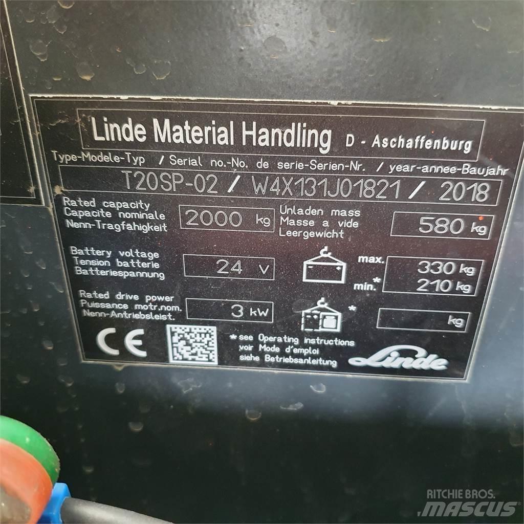 Linde T20SP kurz Nízkozdvižný vozík