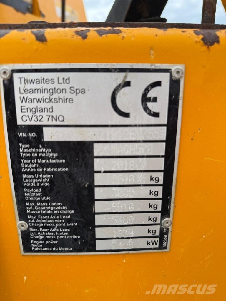 Thwaites 3 ton Stavebné sklápače