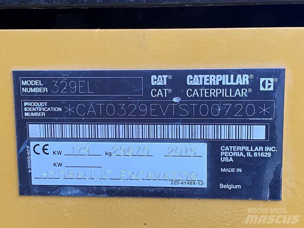 CAT 329 EL Pásové rýpadlá