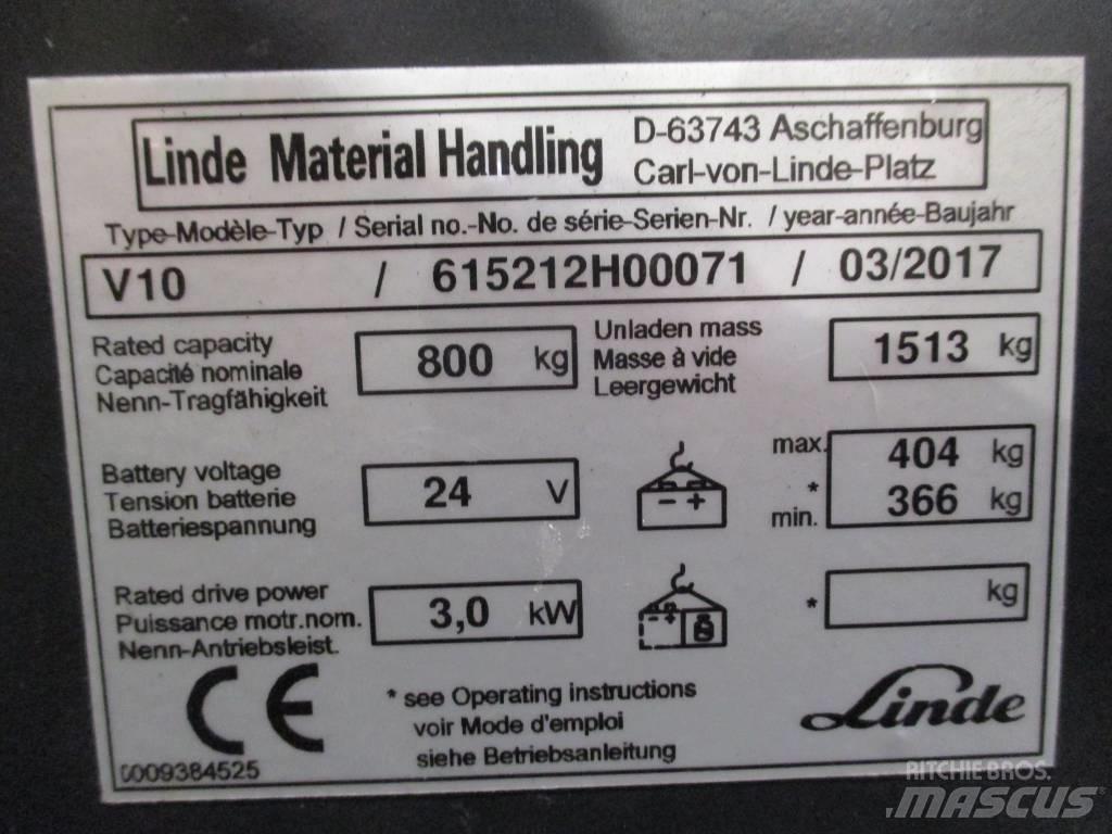 Linde V 10 Vysokozdvižný vozík