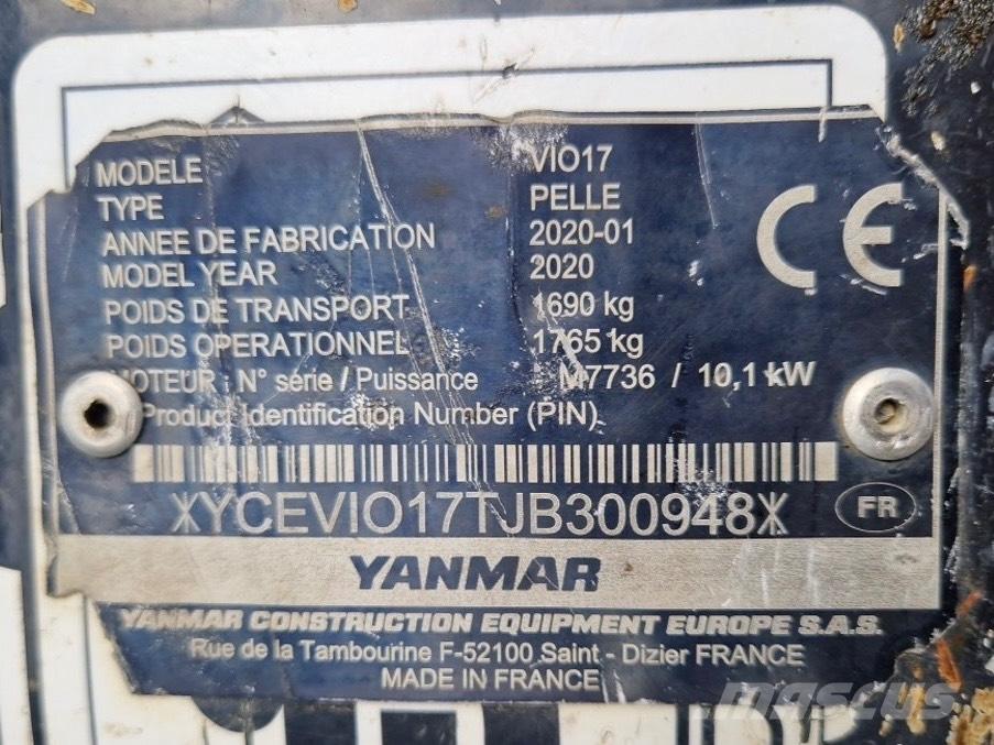 Yanmar Vio 17 Mini rýpadlá < 7t
