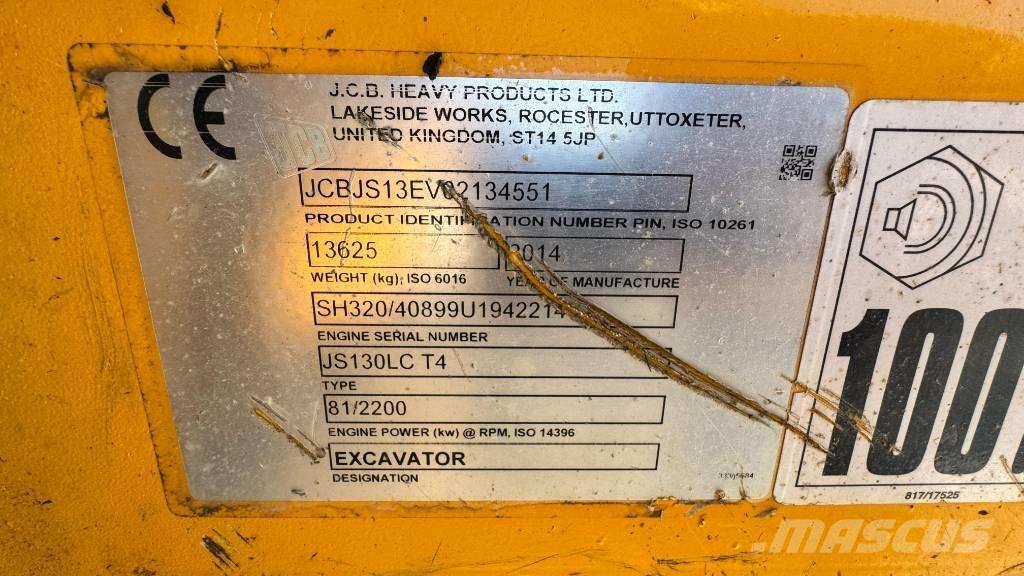 JCB JS 130 LC Pásové rýpadlá
