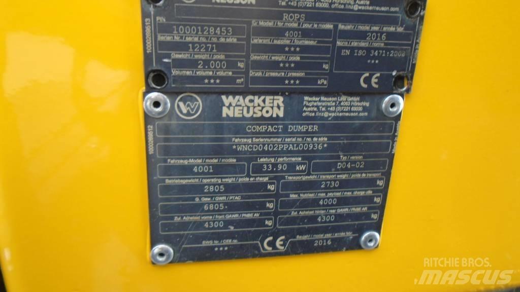 Wacker Neuson 4001 s Stavebné sklápače