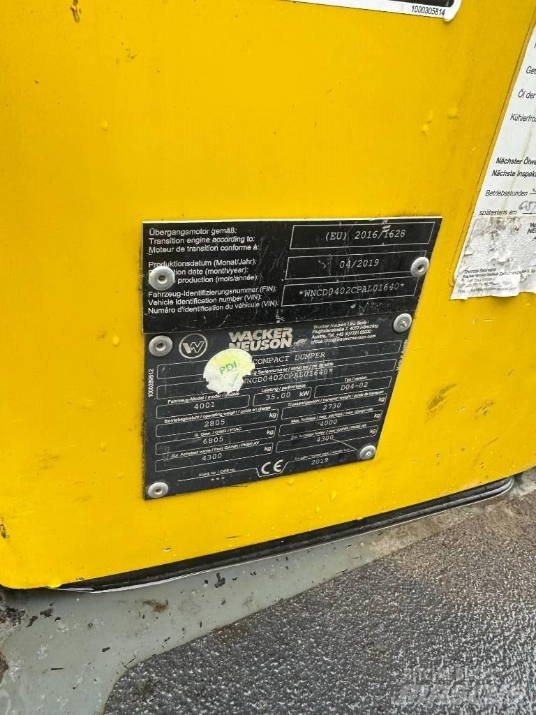 Wacker Neuson 4001 Stavebné sklápače