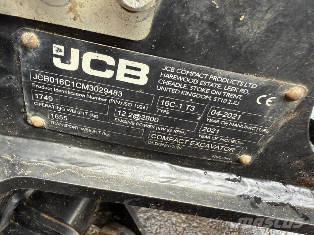 JCB 16 C-1 Mini rýpadlá < 7t