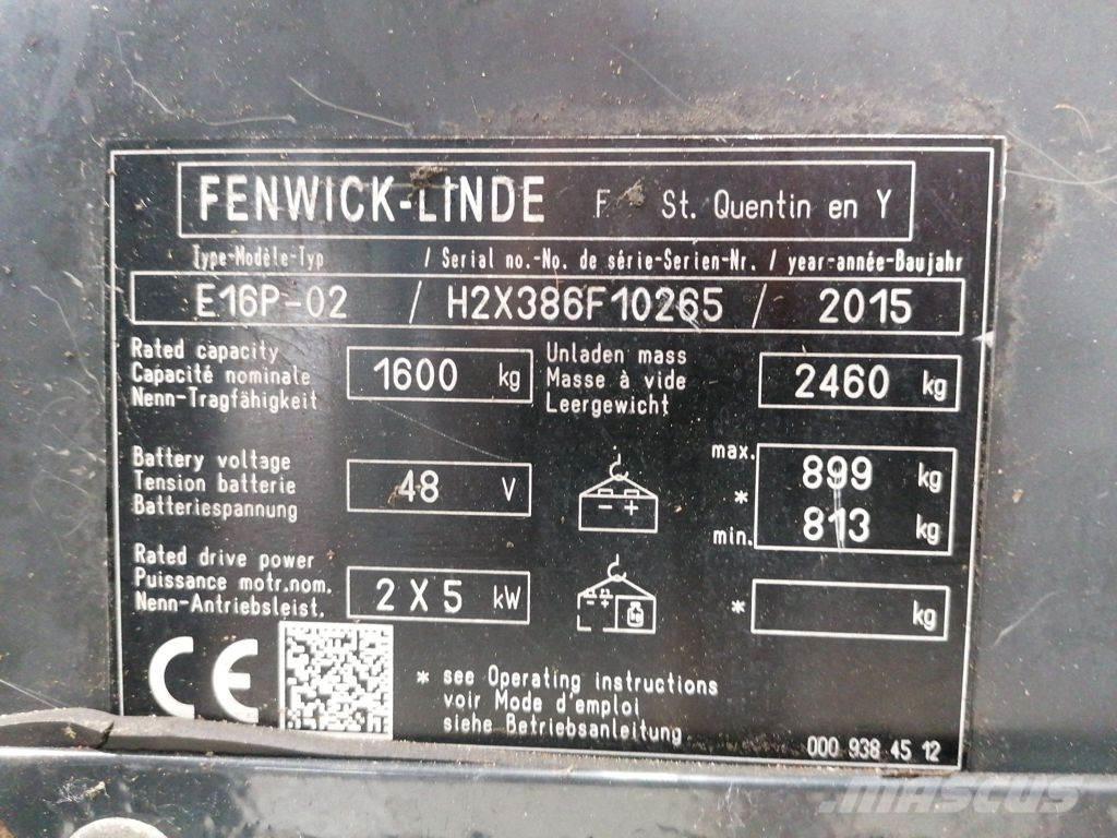 Linde E16P-02 Akumulátorové vozíky