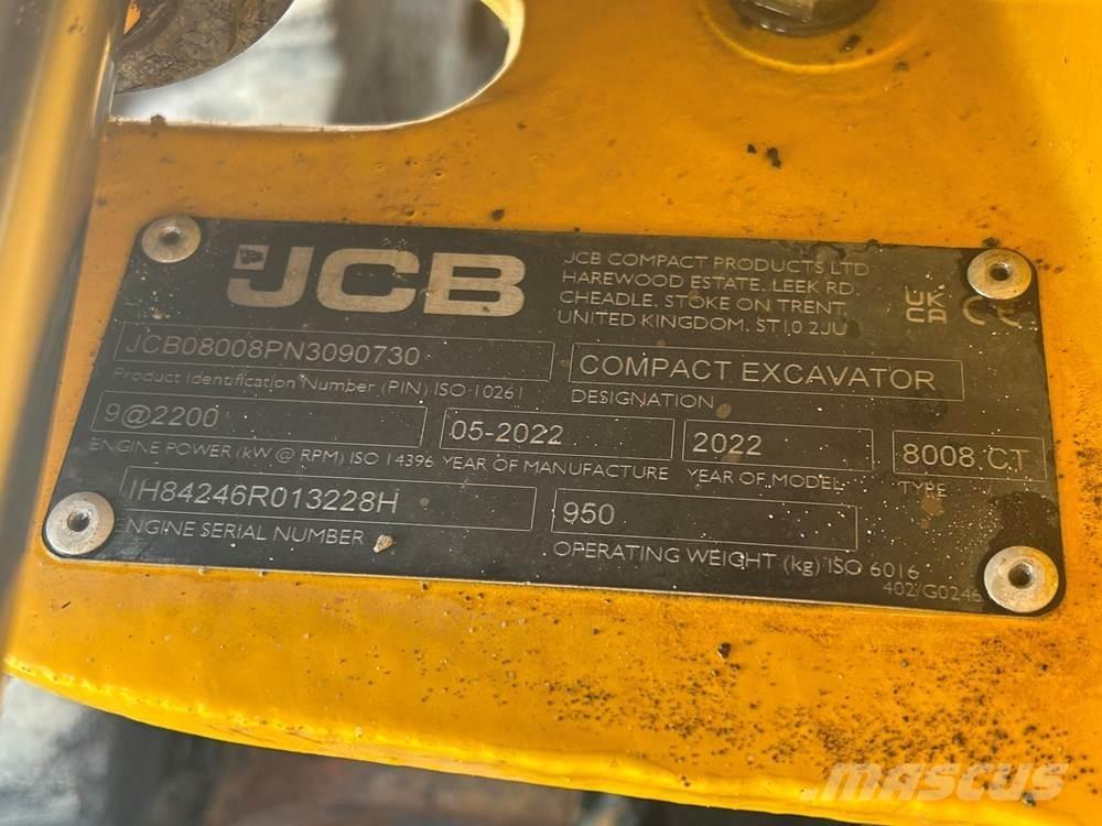 JCB MICRO 8008 Mini rýpadlá < 7t
