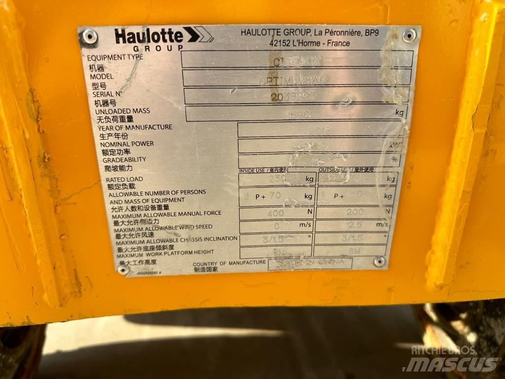 Haulotte OPTIMUM 8 Nožnicové zdvíhacie plošiny