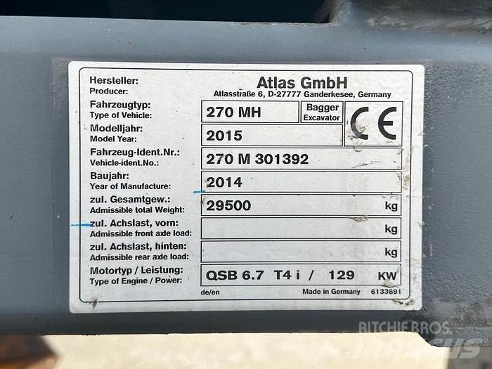 Atlas 270MH Stroje pre manipuláciu s odpadom