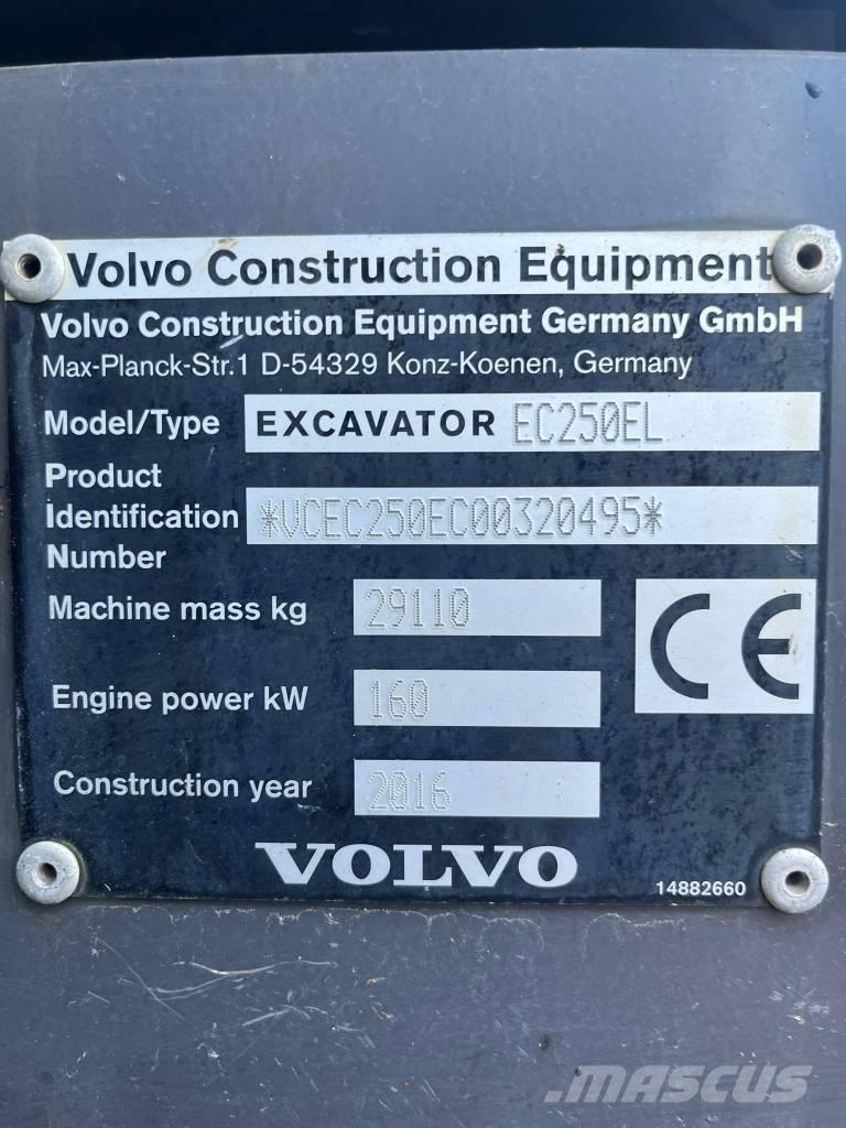 Volvo EC 250 E Pásové rýpadlá