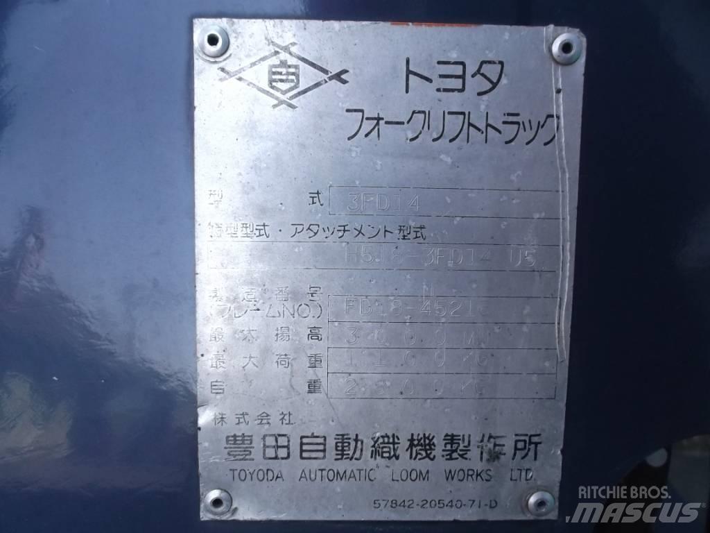 Toyota 3 FD 14 Dieselové vozíky