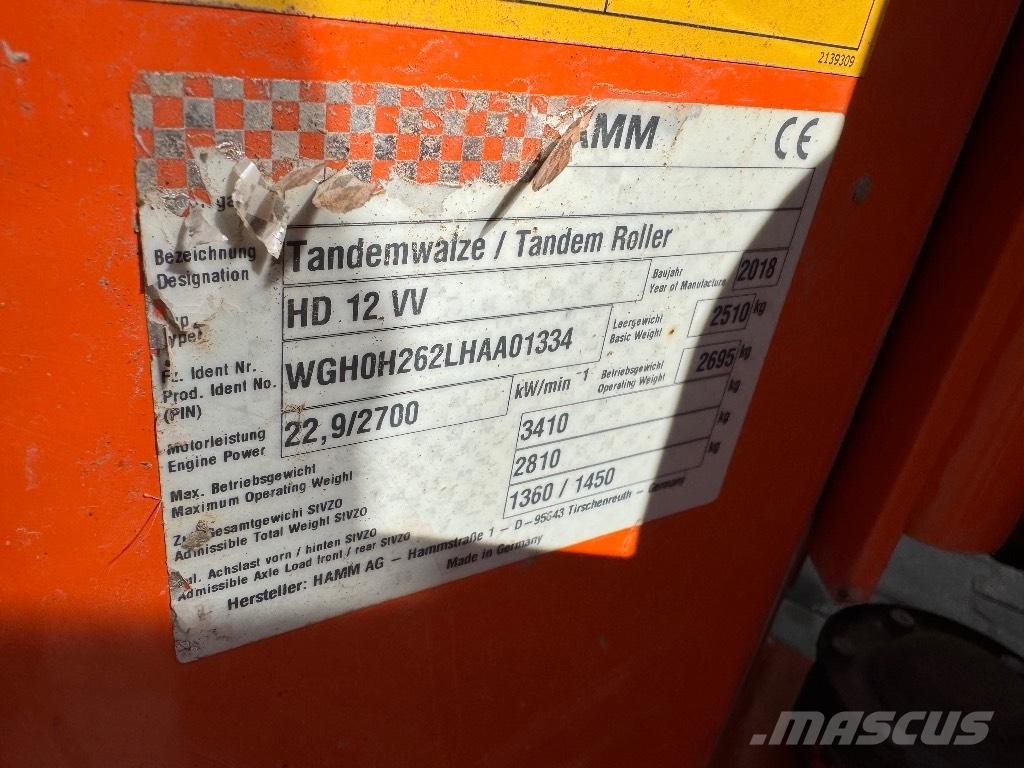 Hamm HD 12 VV Tandemové valce