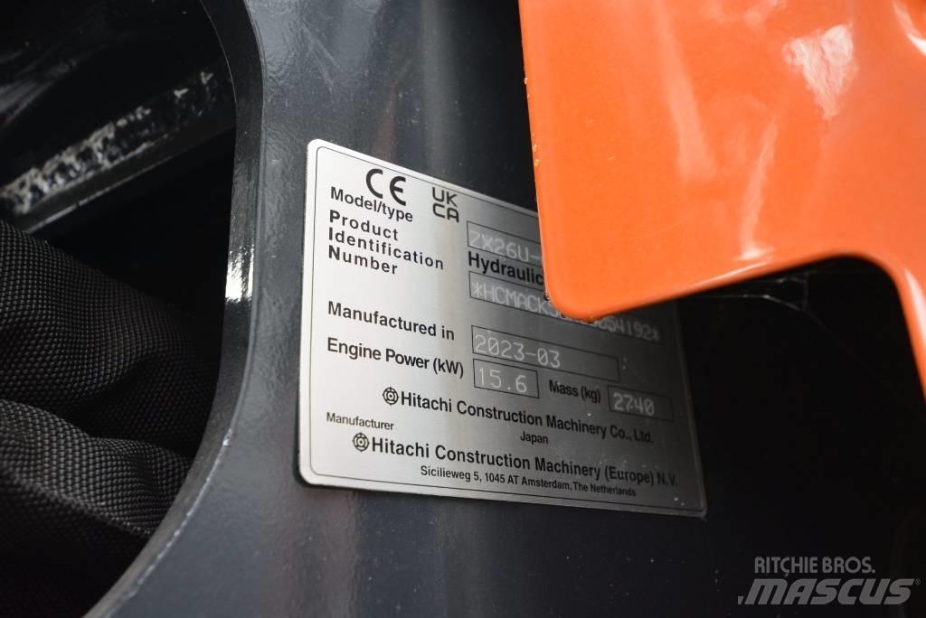 Hitachi ZX 26 U-6 Mini rýpadlá < 7t
