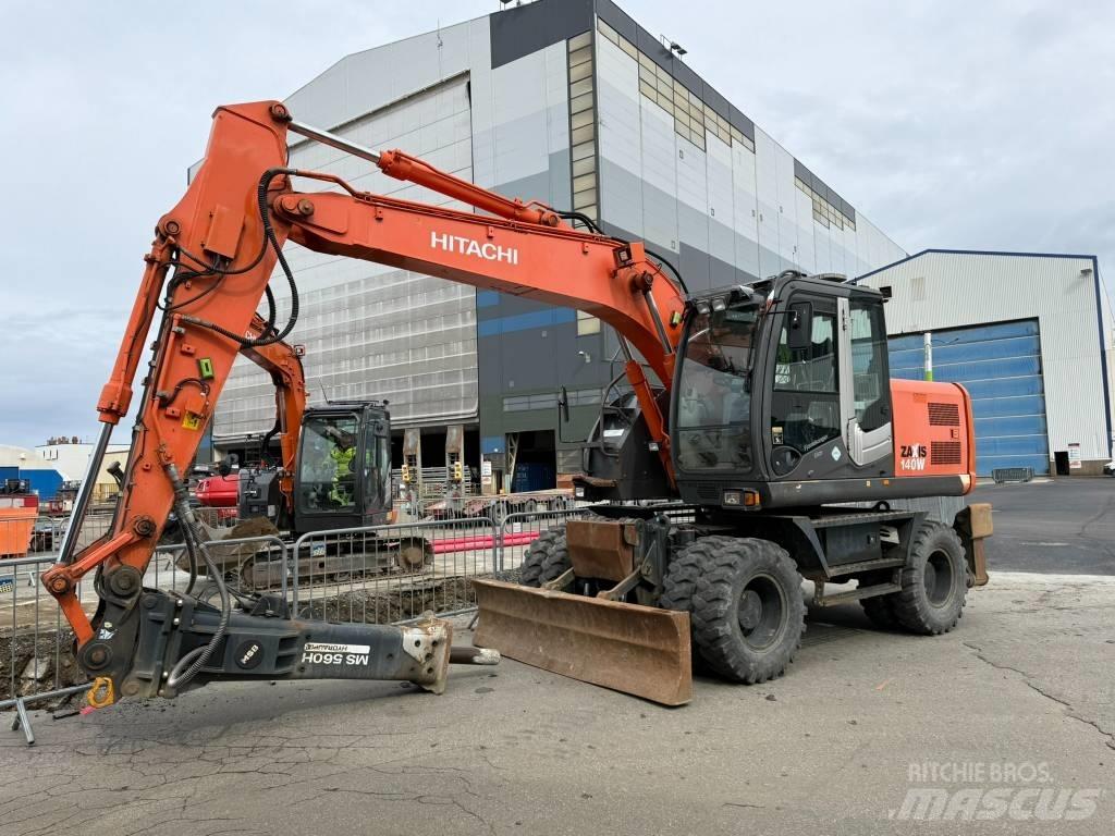 Hitachi ZX 140 W-3 Kolesové rýpadlá
