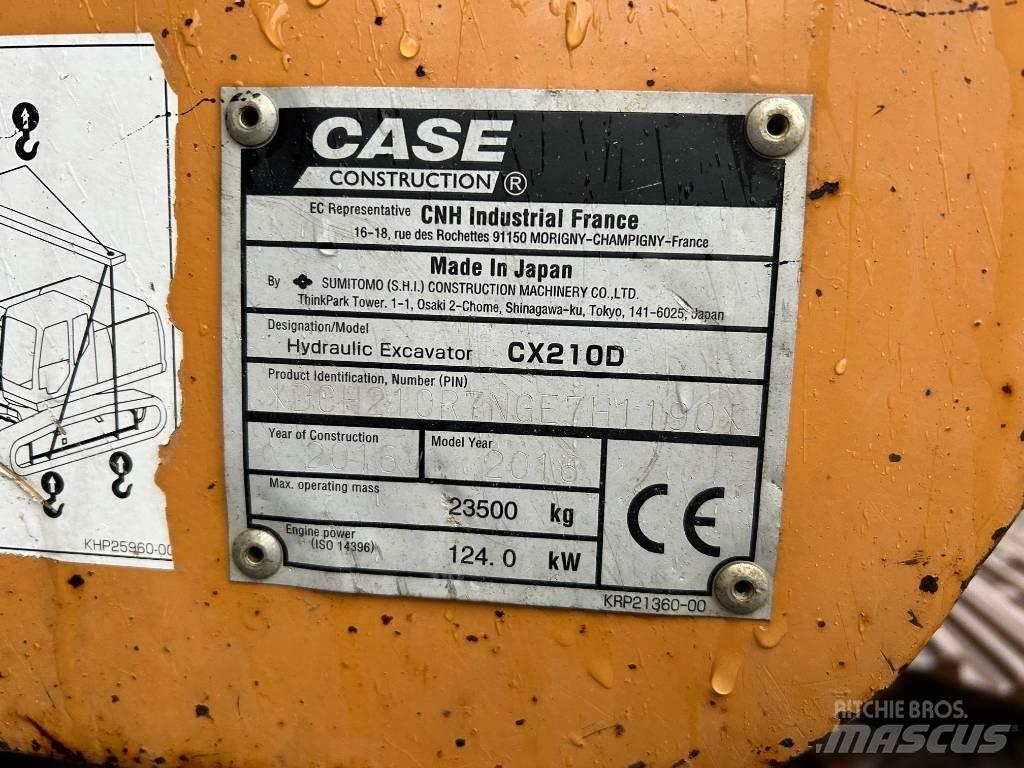 CASE CX 210 D Pásové rýpadlá