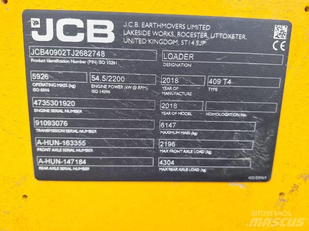 JCB 409 NE T4 Kolesové nakladače