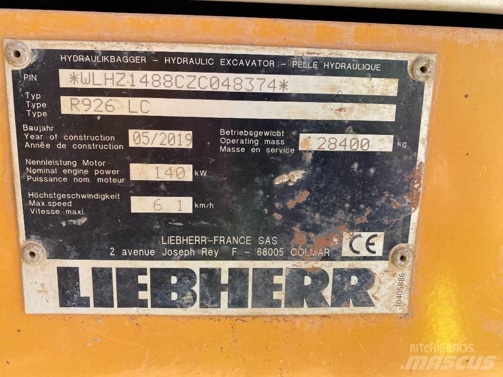 Liebherr R 926 Pásové rýpadlá